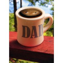 Avanti Press Dad Coffee Cup with Smiley Foam Humorous : Funny Father's Day Card