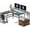Brown, variant on Someet L-Shaped Office Desk with Power Outlets and Lockers, Modern Simple Style 66" Computer Desk with Monitor Stand, Gray