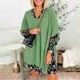 thumbnail image 3 of Lovzfmll Women's Sweater Fall and Winter Long Sleeve Knitted Warm Coat Solid Color Casual Daily V-Neck Pullover Loose Comfortable Soft Sweater Cloak Cape Fashion Sweater Green S, 3 of 7