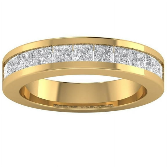 ARAIYA FINE JEWELRY 10K White Gold Lab-Grown Diamond Wedding Ring (1 1/2 cttw, D-F Color, VS Clarity) Size 8.5