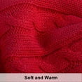 thumbnail image 3 of Organictune Cotton Cable Knitted Throw Blanket, Lightweight and Breathable Soft Blanket for Sofa and Bed, 51" x 67", Red, 3 of 5