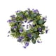 thumbnail image 1 of Corona artificial de seda artificial con flores para decoración de interiores y exteriores. Coronas de primavera. Corona de orquídeas moradas, 1 of 8