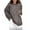 Grey, variant on Rovga Women Sweater Solid Color Crochet Cardigan Off Shoulder Hollow Out O-Neck Knit Sweater Trendy Dailywear