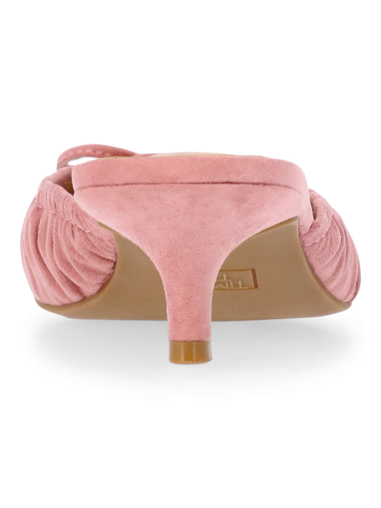 Time and Tru Women's Faux Suede Kitten Heel Mules