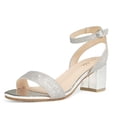 thumbnail image 1 of DREAM PAIRS Sandalias de tacón grueso de bloque bajo con correa de tobillo para mujer, 1 of 4