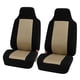 thumbnail image 4 of 2 uds fundas para asientos de coche, tela de malla, funda protectora para asiento delantero, funda para asiento de coche, juego completo con cinturón de seguridad integrado(beis + negro), 4 of 12