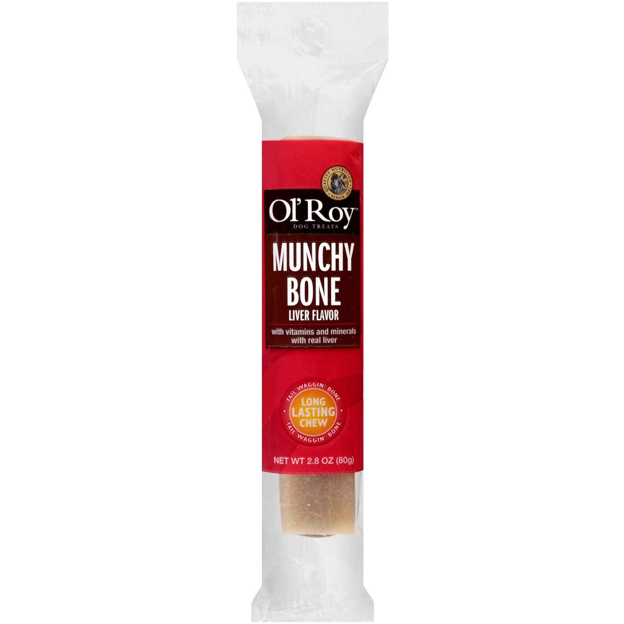 Ol' Roy Munchy Bone Dog Treat, Liver, 2.8 oz