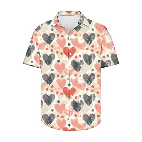 biudgviw Hawaiian Shirt for Men Button Down Collared Printed Graphic Tees Festival Casual Short Sleeve Beach Top S-5XL