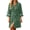 Green, variant on Women's 100% Cotton Robes Summer Short Sleeve Robe Lightweight Knee Length Bathrobe Loungewear with Pockets