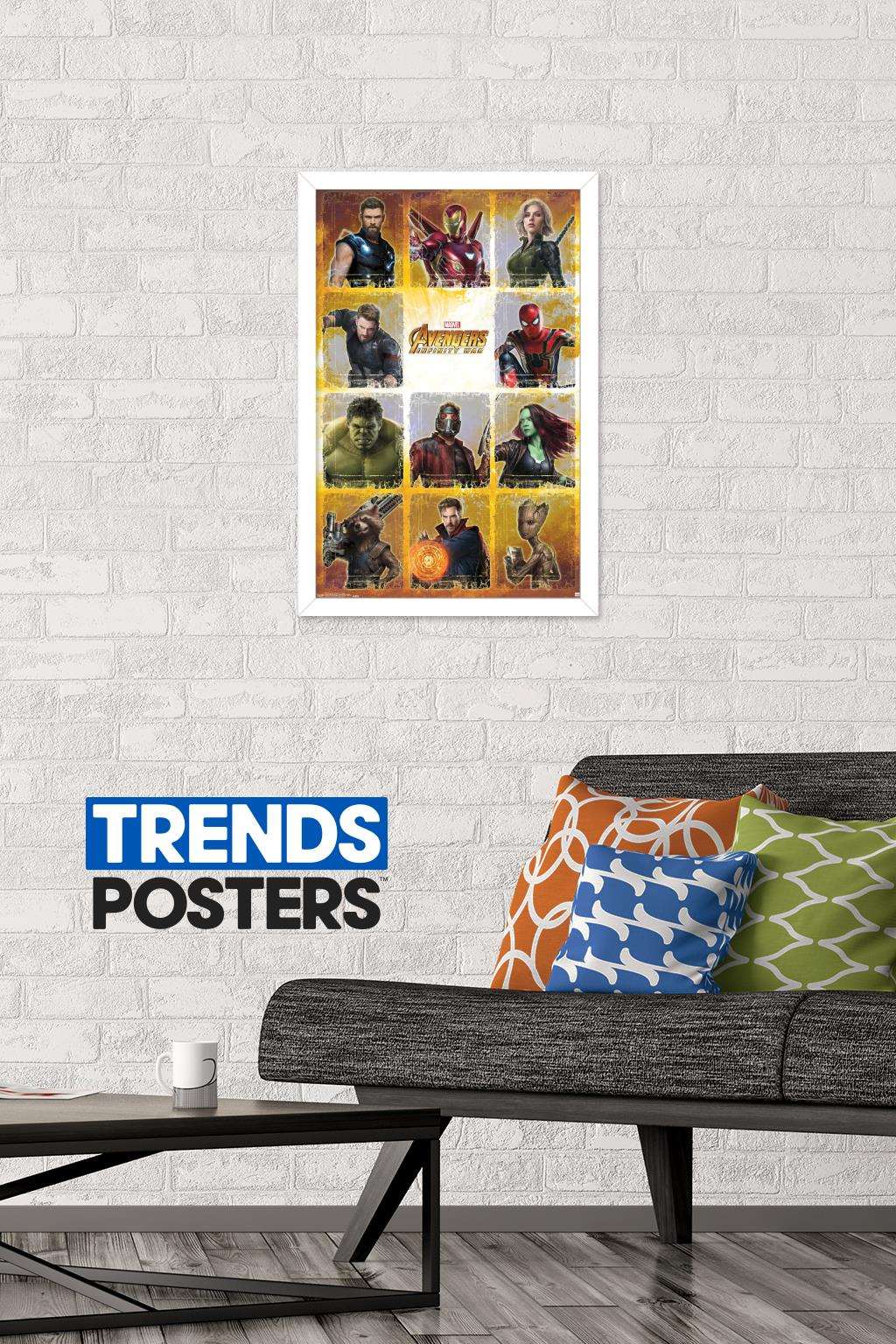 Marvel Cinematic Universe - Avengers - Infinity War - Collage Wall Poster, 14.725" x 22.375", Framed