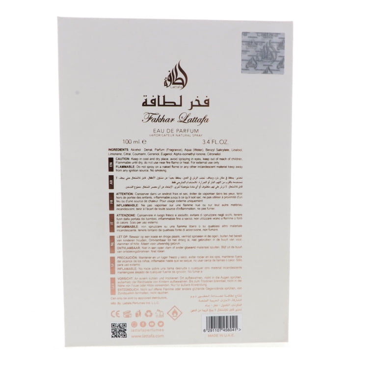 Lattafa Fakhar Rose Eau de Parfum for Women, Floral and Fruity