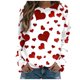 thumbnail image 1 of Camisas para mujer Cuello redondo Sudaderas gráficas Corazón Amor Jersey Casual Manga larga Regalo Tops Blusa Pompotops gfhjh17646, 1 of 5