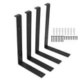 thumbnail image 1 of 4 Piezas Soporte De Estante En L Soporte De Estante De Hierro Soporte De Metal En Forma De L para El Hogar Cocina Oficina Garaje Baño 30 Cm / 11,8 Pulgadas, 1 of 10