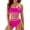 Hot Pink, variant on Women's Bikini Two Piece Swimsuit Back Lace up Adjustable Bathing Suit(Hot Pink,S)