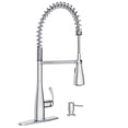 thumbnail image 2 of Moen 87814 Essie Chrome One-Handle High Arc Pre-Rinse Spring Pulldown Kitchen Faucet with Power Clean, 2 of 4