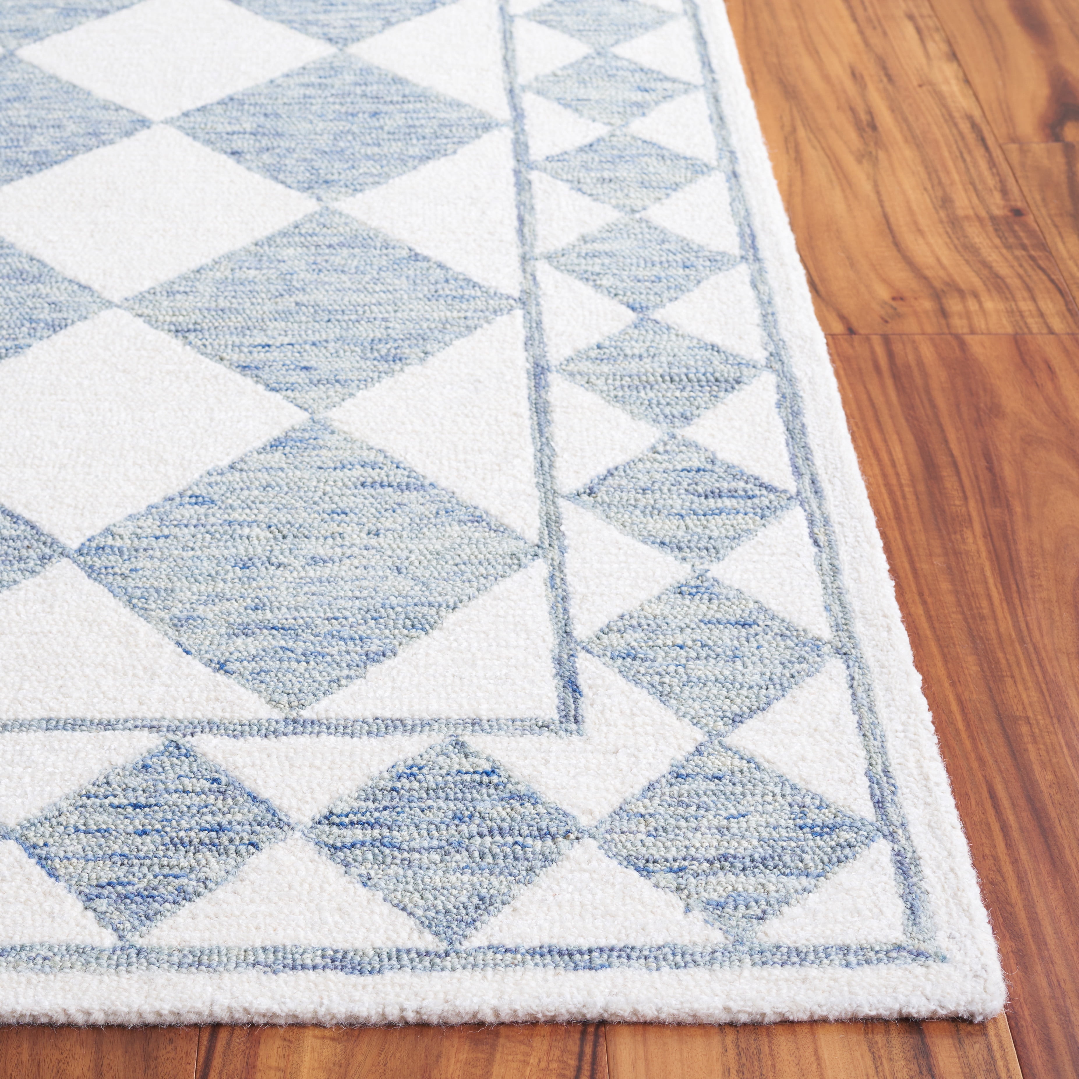 Safavieh Ebony Mercia Diamond Runner Rug, Blue/Ivory, 2'3" x 9'