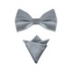 thumbnail image 1 of INSPIRE CHIC Corbata de moño preatado para hombres con juegos de pañuelos a juego para negocios casuales gris oscuro talla única, 1 of 5