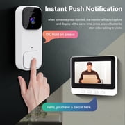 Visual Smart Doorbell with 4.3 Color Display, 300K Camera for home security