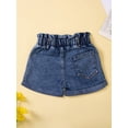 thumbnail image 6 of Douhoow 1-6Y Girls Denim Clothes Bow Bust Zipper Sleeveless Crop Top + Shorts Summer 2pcs Outfits, 6 of 9