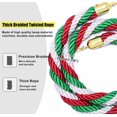 thumbnail image 2 of Stanchion Rope Green Red White 3-color Hemp Rope, 2 Pcs Braided Rope Safety Barriers, 0.8m 1.2m 1.5m Crowd Control Twisted Rope Barrier for Queue Line ( Color : Green- A , Size : 2.7m/8.9ft/106in ), 2 of 8