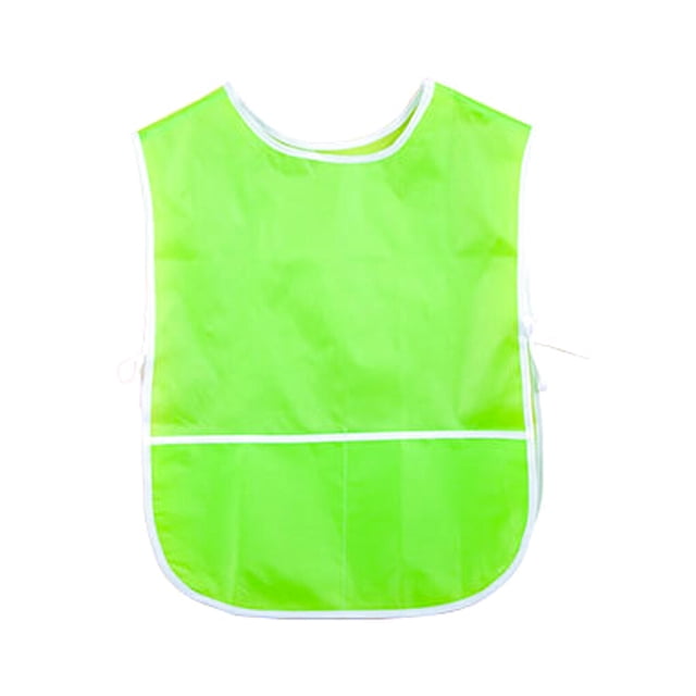 Bewildely Delantales para pintar para niños, bolsillos espaciosos reutilizables, antiincrustante, bata para pintar para niños pequeños, Herramientas y accesorios para hornear Verdancia