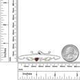 thumbnail image 3 of Gem Stone King 925 Silver and 10K Yellow Gold Bracelet for Women Garnet Moissanite (1.04 Cttw) and Lab Grown Diamond, 3 of 3