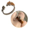 thumbnail image 2 of Geemin Unique Rings Squirrel Melon Open Rings Adjustable Finger Rings, 2 of 12