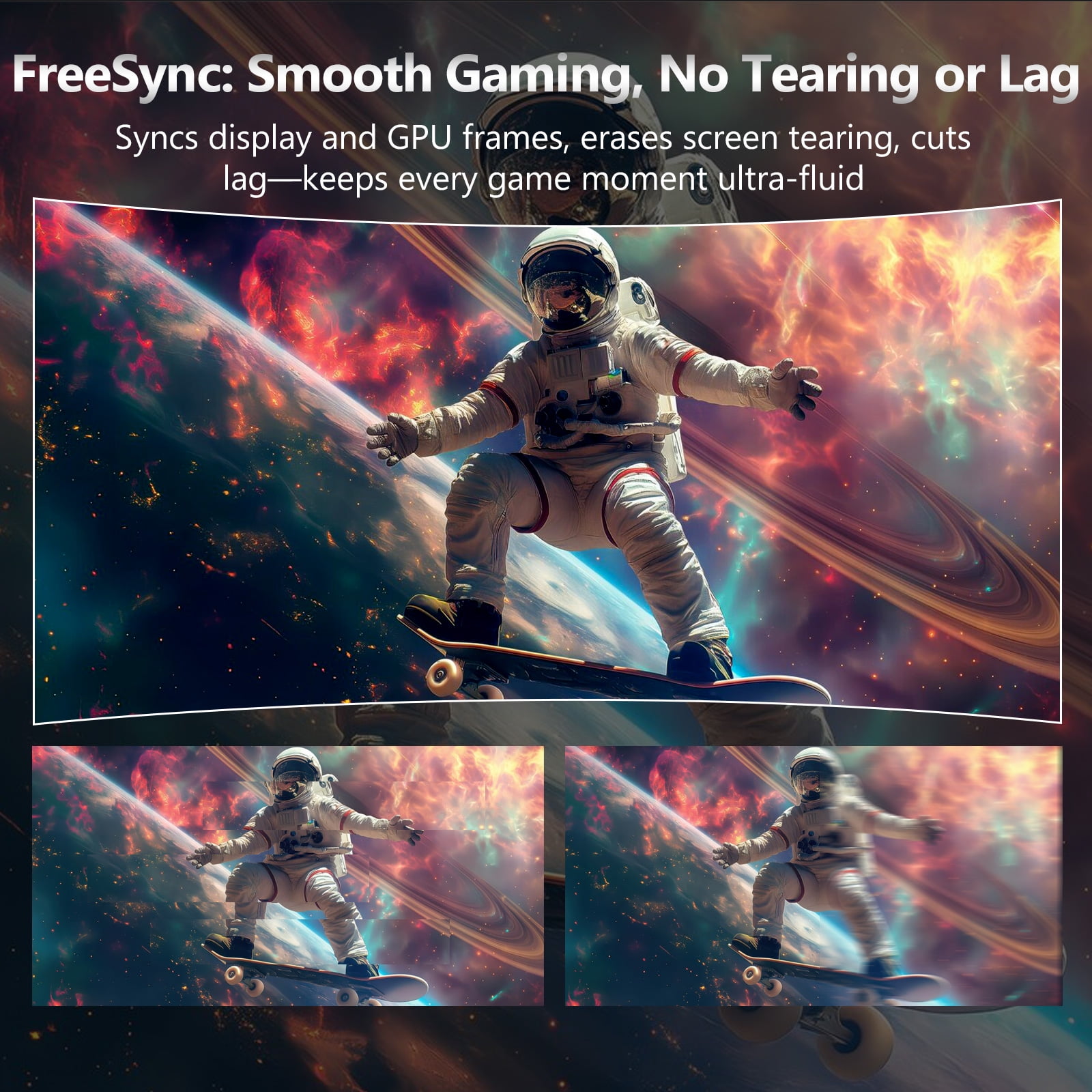 Z-EDGE 24 Inch 200Hz Curved Gaming Monitor, FHD 1080P VA Display, 1ms MPRT, AMD FreeSync, HDR Support, VESA Mount Compatible