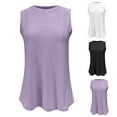 thumbnail image 5 of XMMSWDLA Womens 2024 Tank Tops Casual Crewneck Sleeveless T Shirts Loose Fit Summer Tunic Blouse Purple Tank Tops Women 2024, 5 of 5