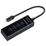 USB HUB,4 Port USB 3.0 HUB Transfert rapide de données USB Connecteur d'extension Hub Extender