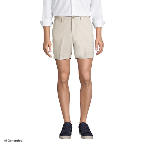 Lands' End Men's Traditional Fit 6 Inch No Iron Chino Shorts