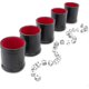 thumbnail image 3 of Bundle Of 5 Professional Dice Cups Red Felt-lined, Quality Bicast Leather-yvan, 3 of 4
