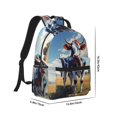 thumbnail image 2 of Uemuo Colorful Cow Pasture Printed Student Durable Water-resistant Backpack,Travel Backpack,Outdoor Activities Backpack, Laptop Backpack, Multi-compartment Backpack, 2 of 5