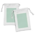 thumbnail image 1 of Abstract Fabric Pouch Set of 2, Geometric Spiral Dots Circling Wavy Lines with Points Curving Rounding Motif, Drawstring Bag for Toiletries Masks and Favors, 9" x 6", Mint Green White, by Ambesonne, 1 of 2