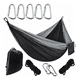 thumbnail image 1 of Hamaca Algodón Para Exterior Jardín Camping Portátil Mueble Negro/Gis, 1 of 5