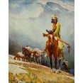 thumbnail image 2 of Dunton, William 15x18 White Modern Wood Framed Museum Art Print Titled - Breed Trapper from Scribners 56 1904, 2 of 4