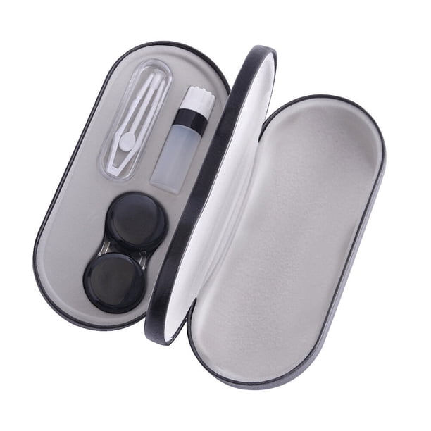 GAXIRE Estuche para lentes miopes de doble capa, sin lentes (negro)