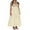 Cream Color, variant on Suagox Women's Summer  Long Slip Dress Abstract Print V-Neck Sleeveless Tie-up Slim for Paarty