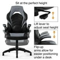 thumbnail image 4 of MyOfficeInnovations Gaming Chair Black and Grey 2829477, 4 of 7