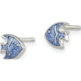 thumbnail image 2 of Sterling Silver Enameled Blue Fish Post Earrings (6.4 X 6.5) Made In China qe14346, 2 of 5