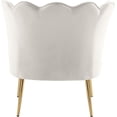 thumbnail image 3 of Meridian Furniture Jester Cream Velvet Accent Chair with Gold Iron Legs, 3 of 9