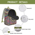 thumbnail image 4 of Fashionable Boho Mandala Floral Backpack with Computer Pocket, Generous College Bookbag, Lightweight School Essential for Work Travel, Perfect Gift, 4 of 5