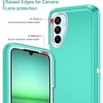 thumbnail image 3 of Petocase for Samsung Galaxy A15 5G Case Shockproof Dust/Drop Proof 3-Layer Full Body Protection [Without Screen Protector] Rugged Heavy Duty Cover Case for Galaxy A15 5G,Teal/White, 3 of 7