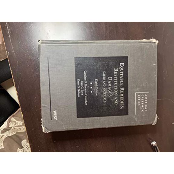 Pre-Owned Equitable Remedies, Restitution and Damages, Cases and Materials, 8th (American Casebook Series), 9780314194930, 0314194932, Hardcover, 8 edition