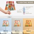 thumbnail image 3 of Yayeee Mini Table Lamp 11.8" Dimmable with Fabric Shade 3 Color Temperatures, Hand Drawn Floral, 3 of 7