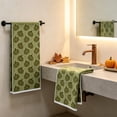 thumbnail image 4 of Pumpkin Patterns Towels,2 Pcs Fall Pumpkin Jacquard Hand Towels,Absorbent Dish Towels for Autumn Harvest Thanksgiving Kitchen & Bathroom,23.6 x 15.7 Inch(Green,A), 4 of 6