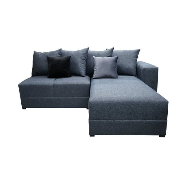 Sala Esquinera Modular Orlando EL BAZAR STORE Azul Celeste 200x160 cm Lino Nacional Moderna en esquina