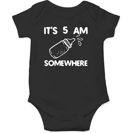 

It s 5 AM Somewhere Baby Bodysuit Funny Adorable Newborn Coming Home Outfit Cute Boys Girls