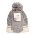 thumbnail image 6 of MUK LUKS Women's Marled Chunky Knit Winter Hat and Gloves Set, 2PC Set, 6 of 6