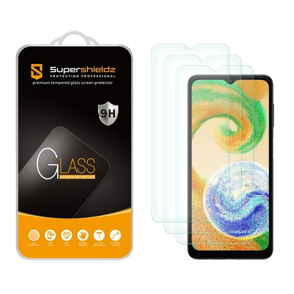 (3 Pack) Supershieldz Designed for Samsung Galaxy A04s Tempered Glass Screen Protector, Anti Scratch, Bubble Free